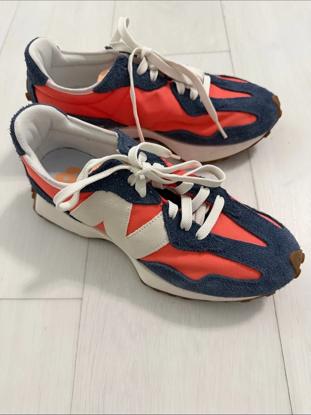 New Balance Women's Navy and Red Retro Runner Sneakers - Picture 5 of 5